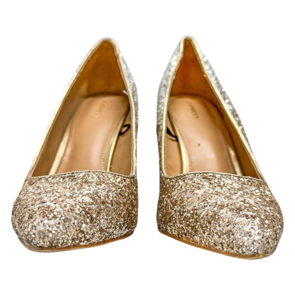 Express Ombré Glitter Silver Gold Heels Women’s 10 - Picture 9 of 13